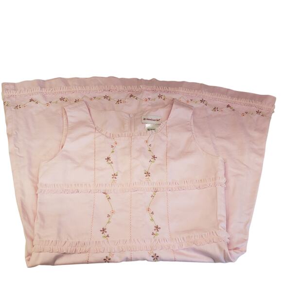 American Girl Petal Pink Floral Ruffle Dress Size 12 PINK 100% Cotton Retired - Picture 10 of 14